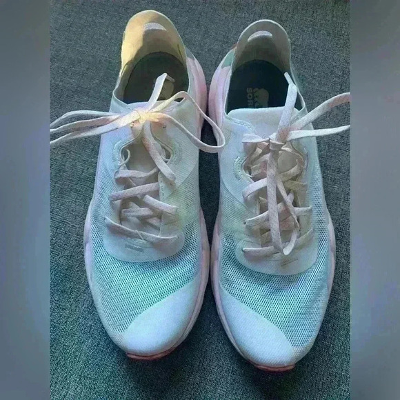Sorel KINETIC RNEGD FLOAT Sneakers Women's Shoes Size 9.5 CHALK / ERASER PINK - Picture 7 of 10